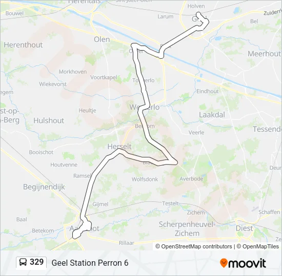 329 Bus Line Map