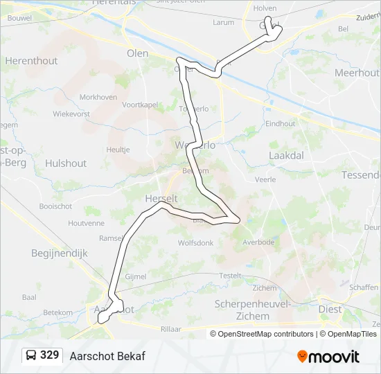 329 Bus Line Map