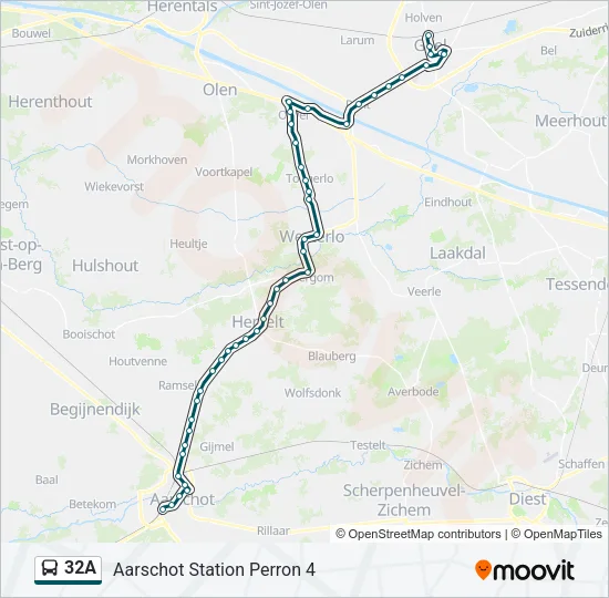 32A Bus Line Map