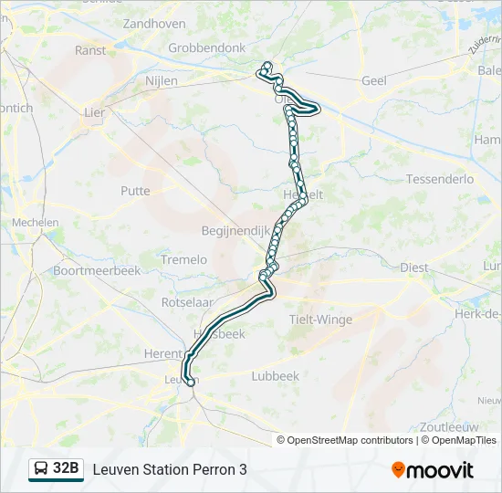 32B Bus Line Map