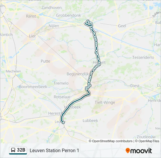 32B Bus Line Map