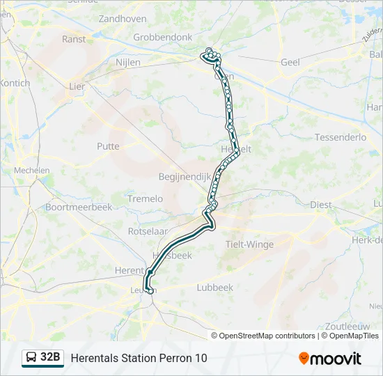 32B Bus Line Map