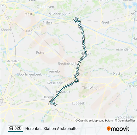 32B Bus Line Map