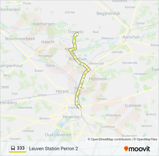 333 Bus Line Map