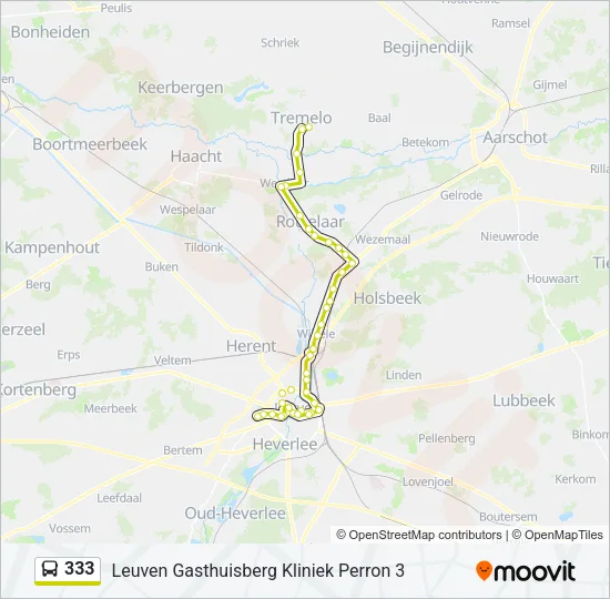 333 Bus Line Map