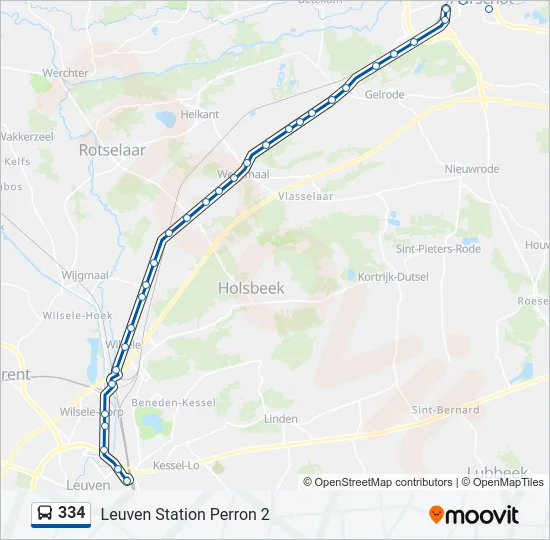 334 Bus Line Map