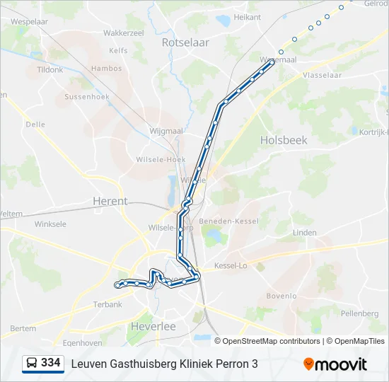 334 Bus Line Map