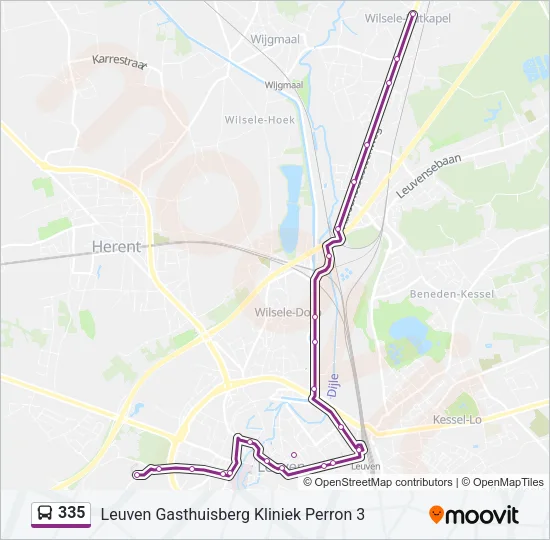 335 Bus Line Map