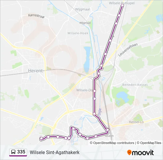 335 Bus Line Map