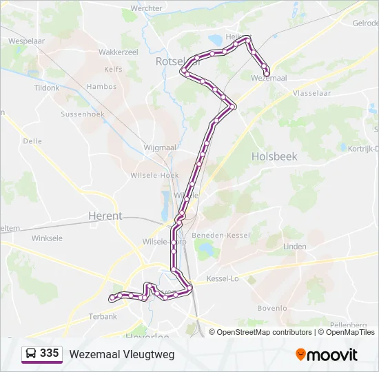 335 Bus Line Map
