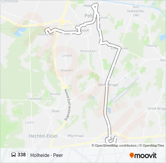 338 Bus Line Map