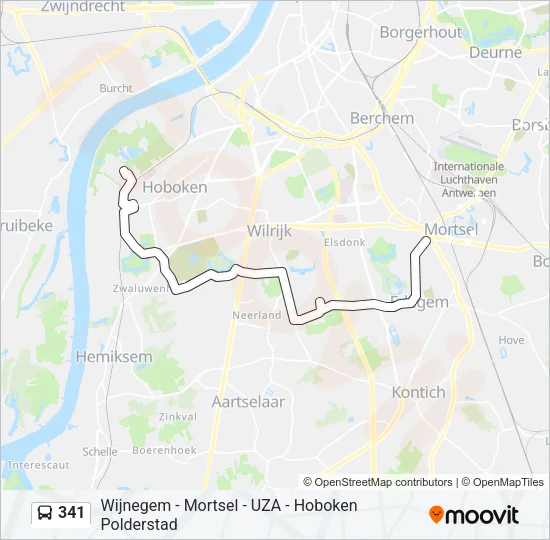 341 Bus Line Map
