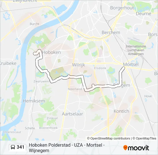 341 Bus Line Map