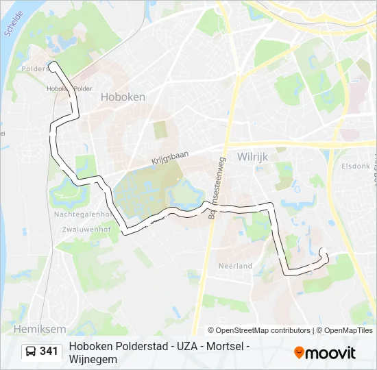 341 Bus Line Map