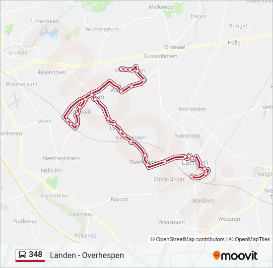 348 Bus Line Map