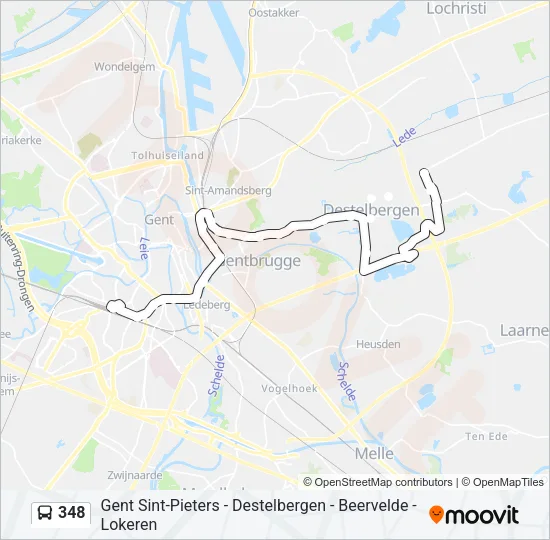 348 Bus Line Map