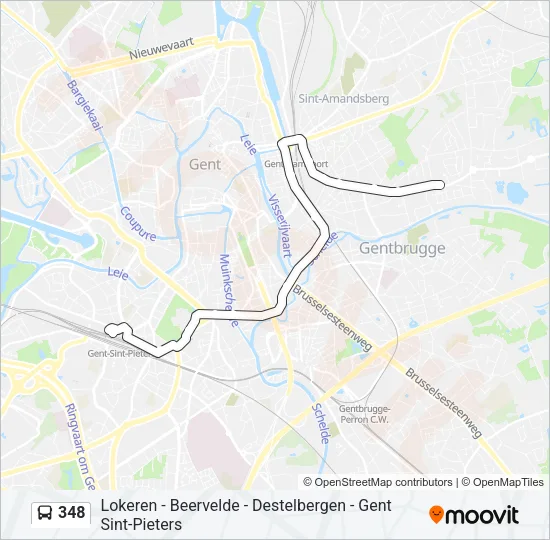 348 Bus Line Map