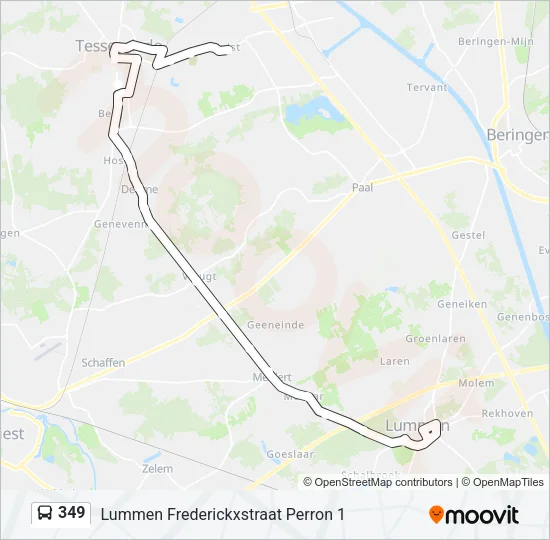 349 Bus Line Map