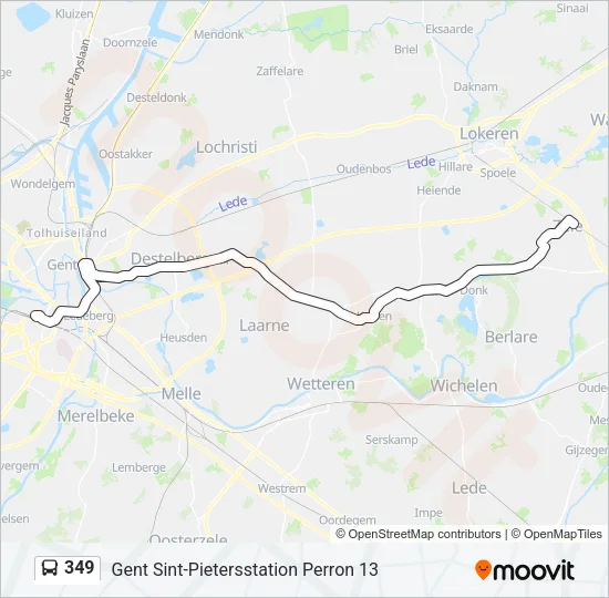 349 Bus Line Map