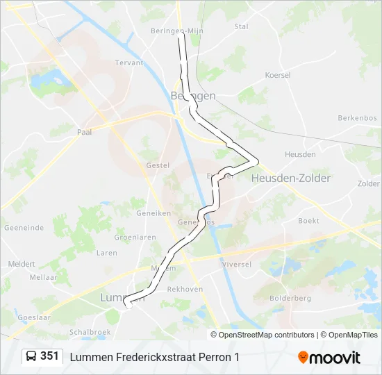 351 Bus Line Map