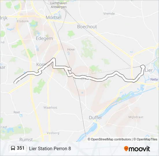 351 Bus Line Map