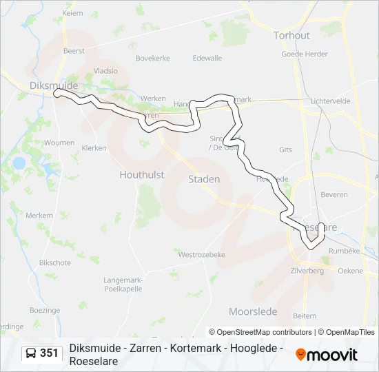 351 Bus Line Map