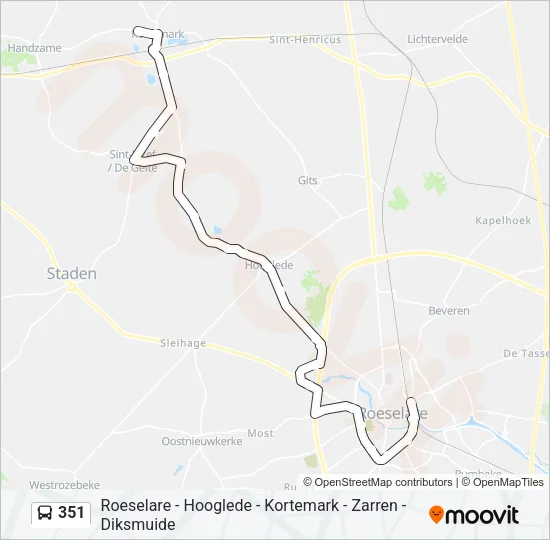 351 Bus Line Map