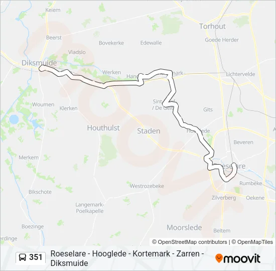 351 Bus Line Map