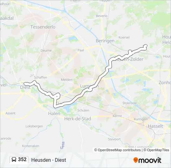 352 Bus Line Map