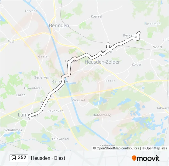 352 Bus Line Map