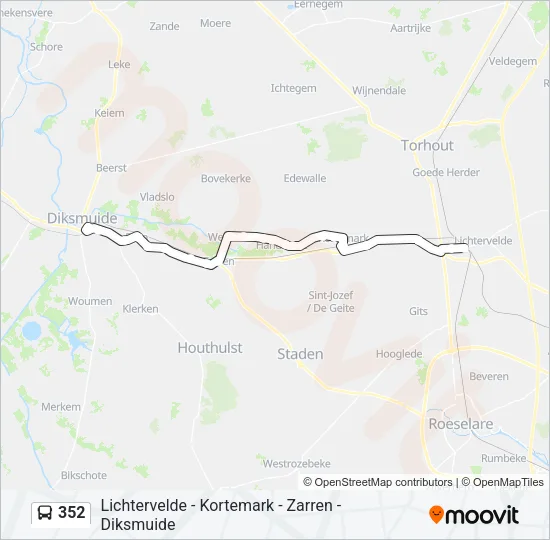 352 Bus Line Map