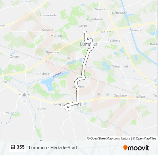 355 Bus Line Map