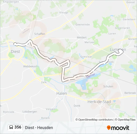 356 Bus Line Map