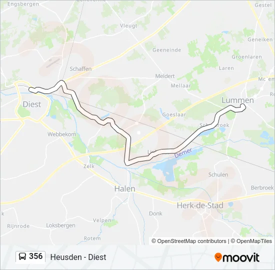 356 Bus Line Map