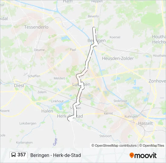 357 Bus Line Map