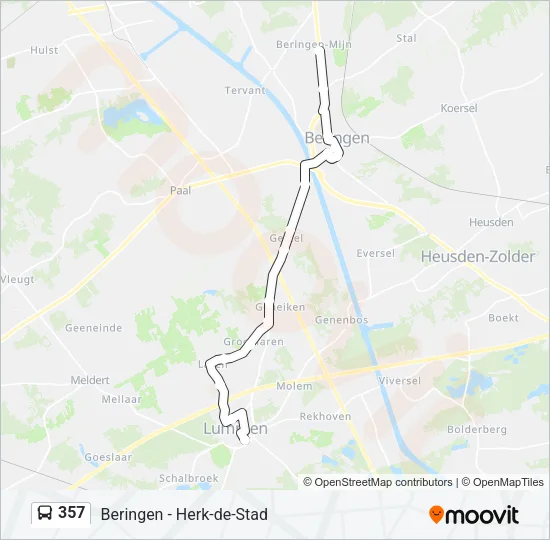 357 Bus Line Map