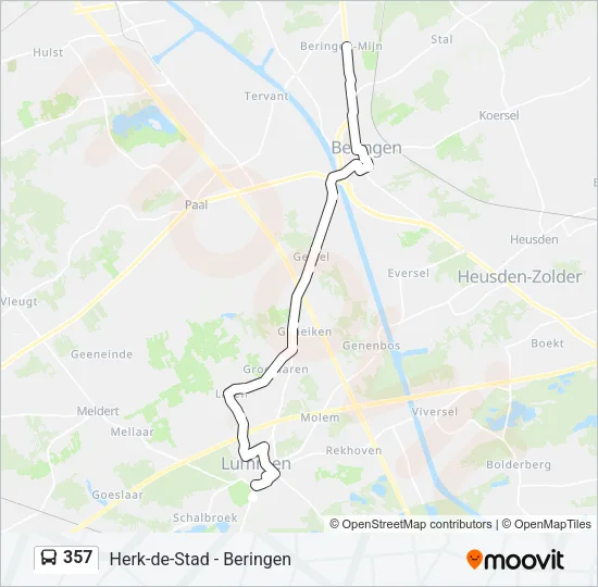 357 Bus Line Map