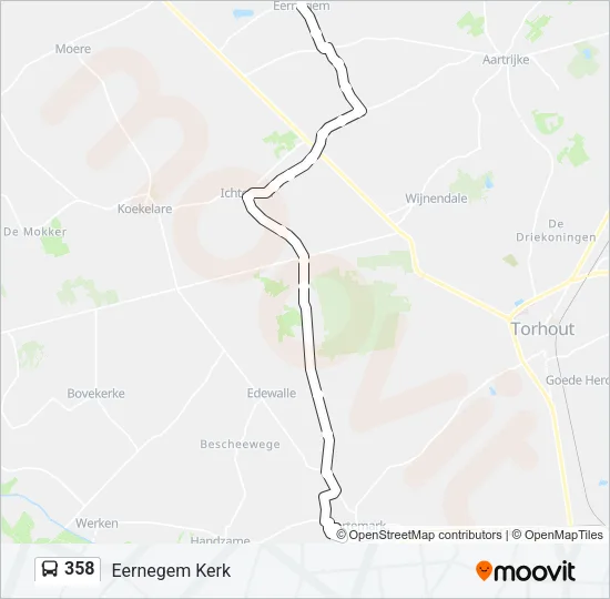 358 Bus Line Map