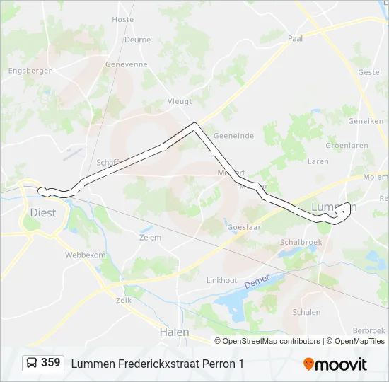 359 Bus Line Map
