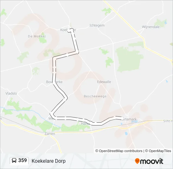 359 Bus Line Map