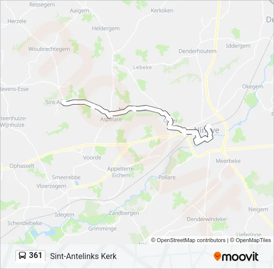 361 Bus Line Map