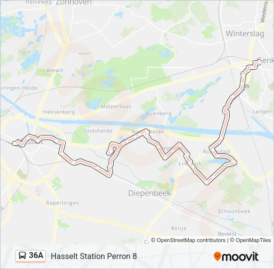 36A Bus Line Map