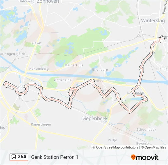 36A Bus Line Map