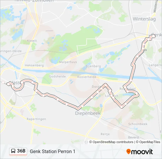 36B Bus Line Map