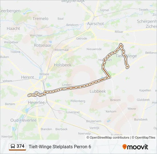 374 Bus Line Map