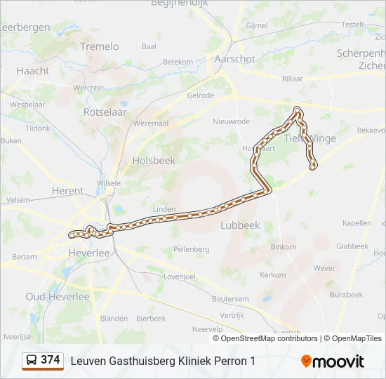 374 Bus Line Map
