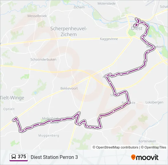 375 Bus Line Map
