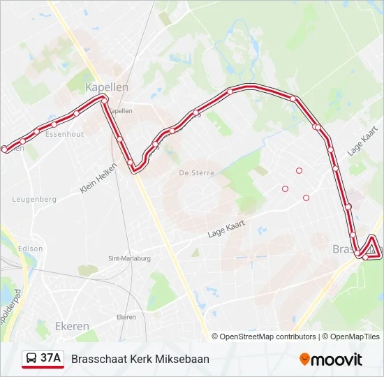 37A Bus Line Map