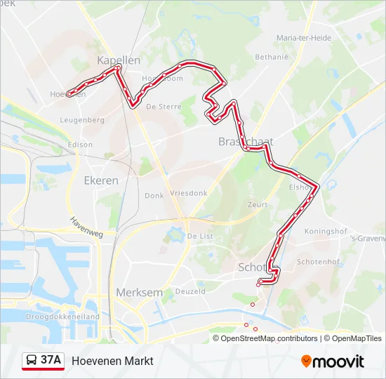 37A Bus Line Map