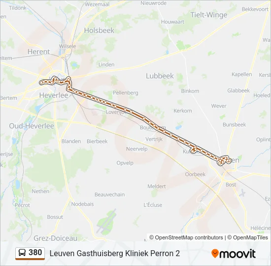 380 Bus Line Map
